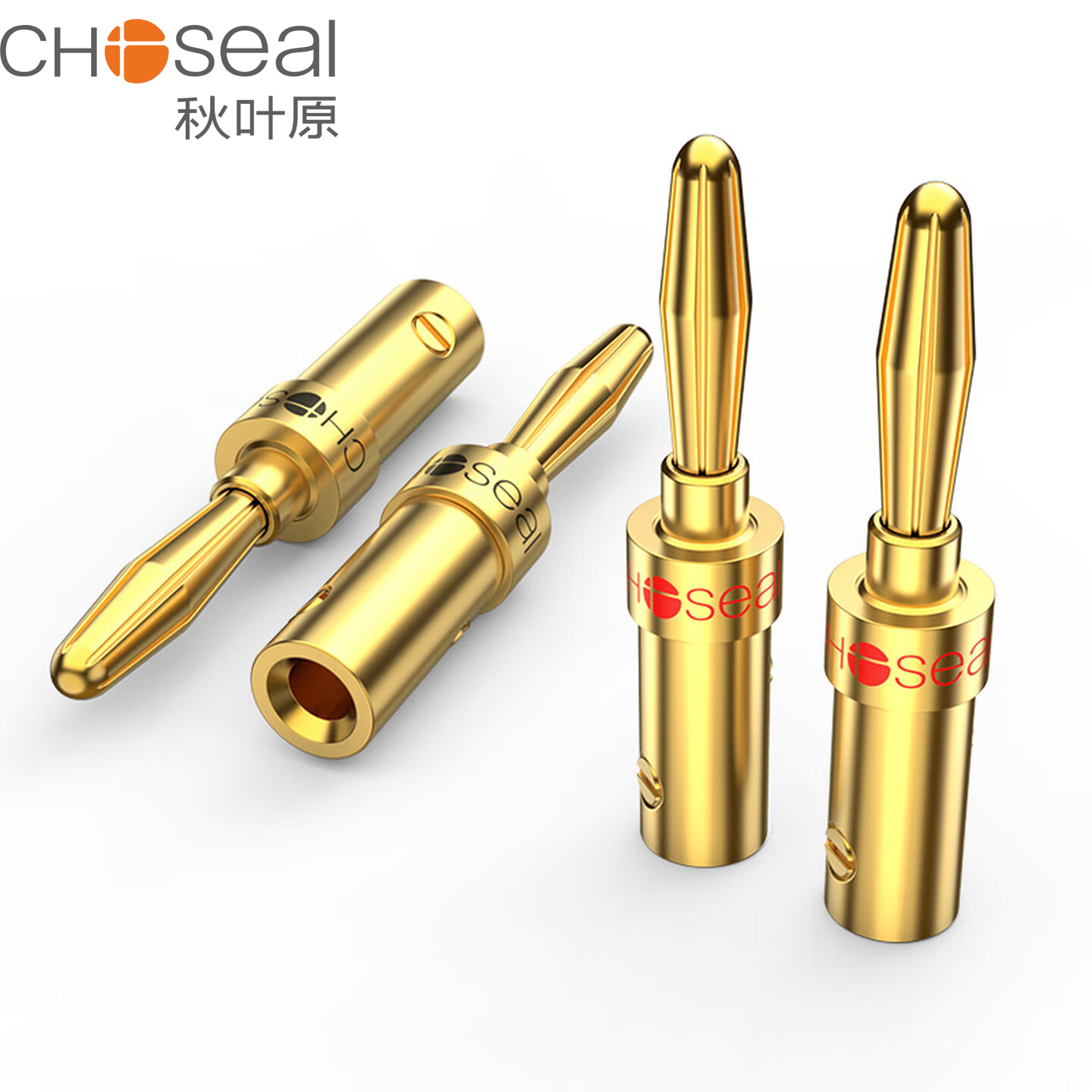 Home Cinema Choice - CHOSEAL Banana Plugs 4PCS 24K Gold