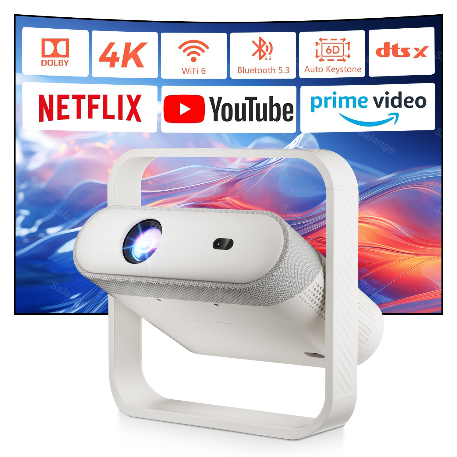 Home Cinema Night - Salange 1080P Projector Android Auto Focus