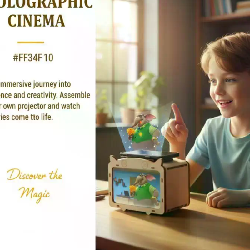 Home Cinema Diy - 1Set DIY Holographic Display 3D Hologram