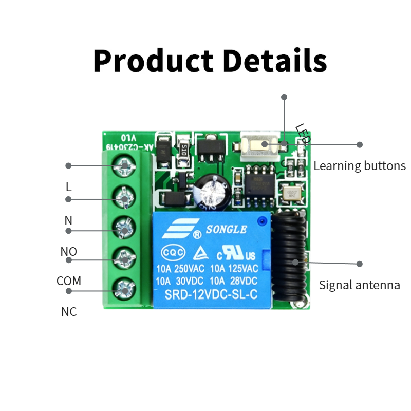 433MHz DIY Wireless Switch DC  - Home Cinema Diy บทวิจารณ์และราคา