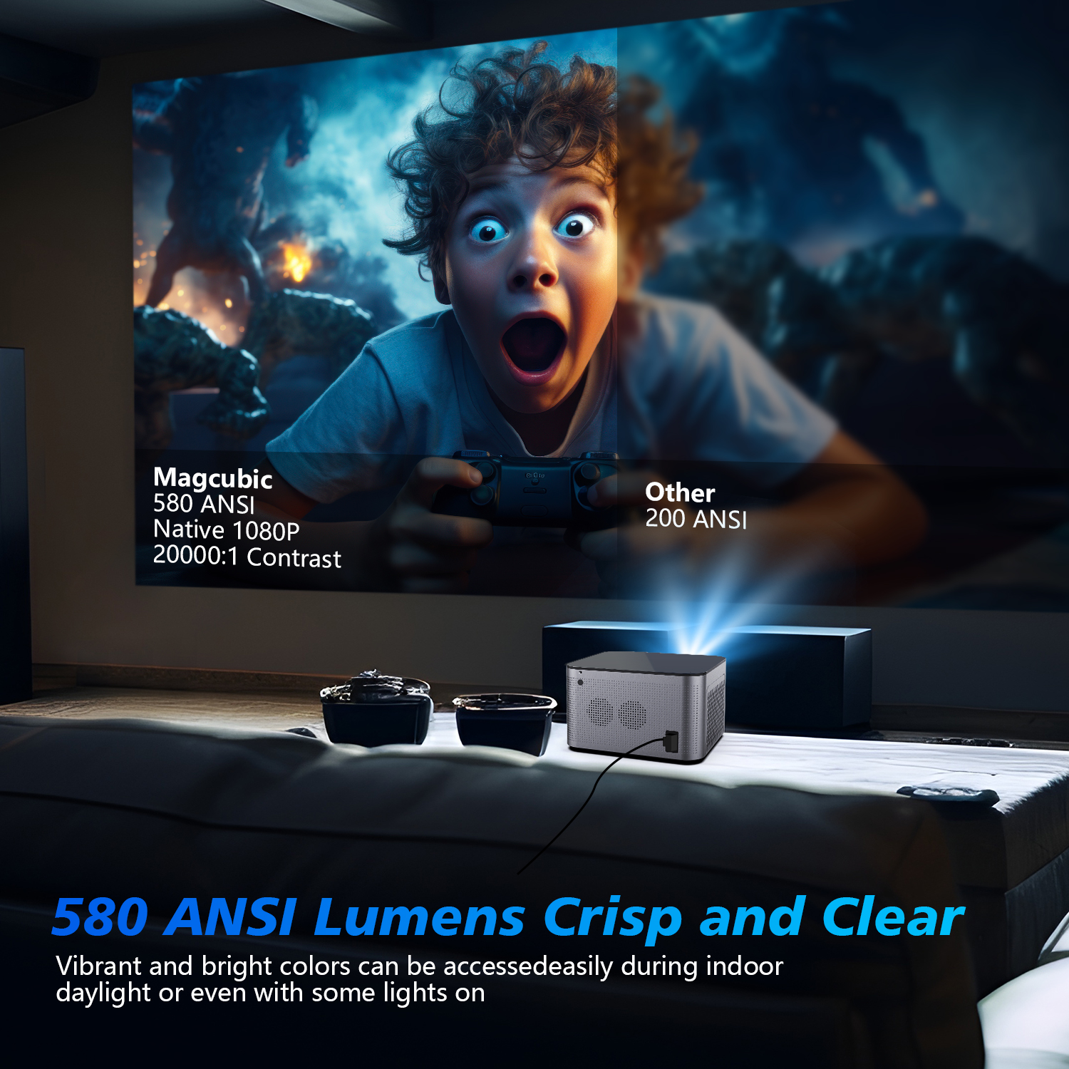 Magcubic HY350 Pro 580ANSI Pro - Home Cinema Night บทวิจารณ์และราคา