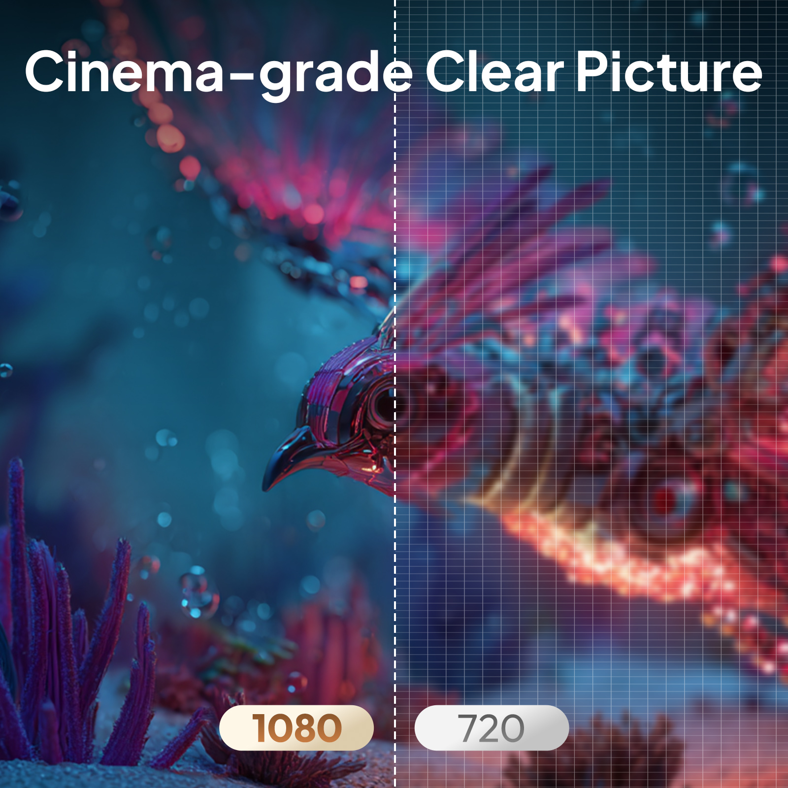 VEVSHAO 1080P Projector 4K A24 - Home Cinema Gaming บทวิจารณ์และราคา