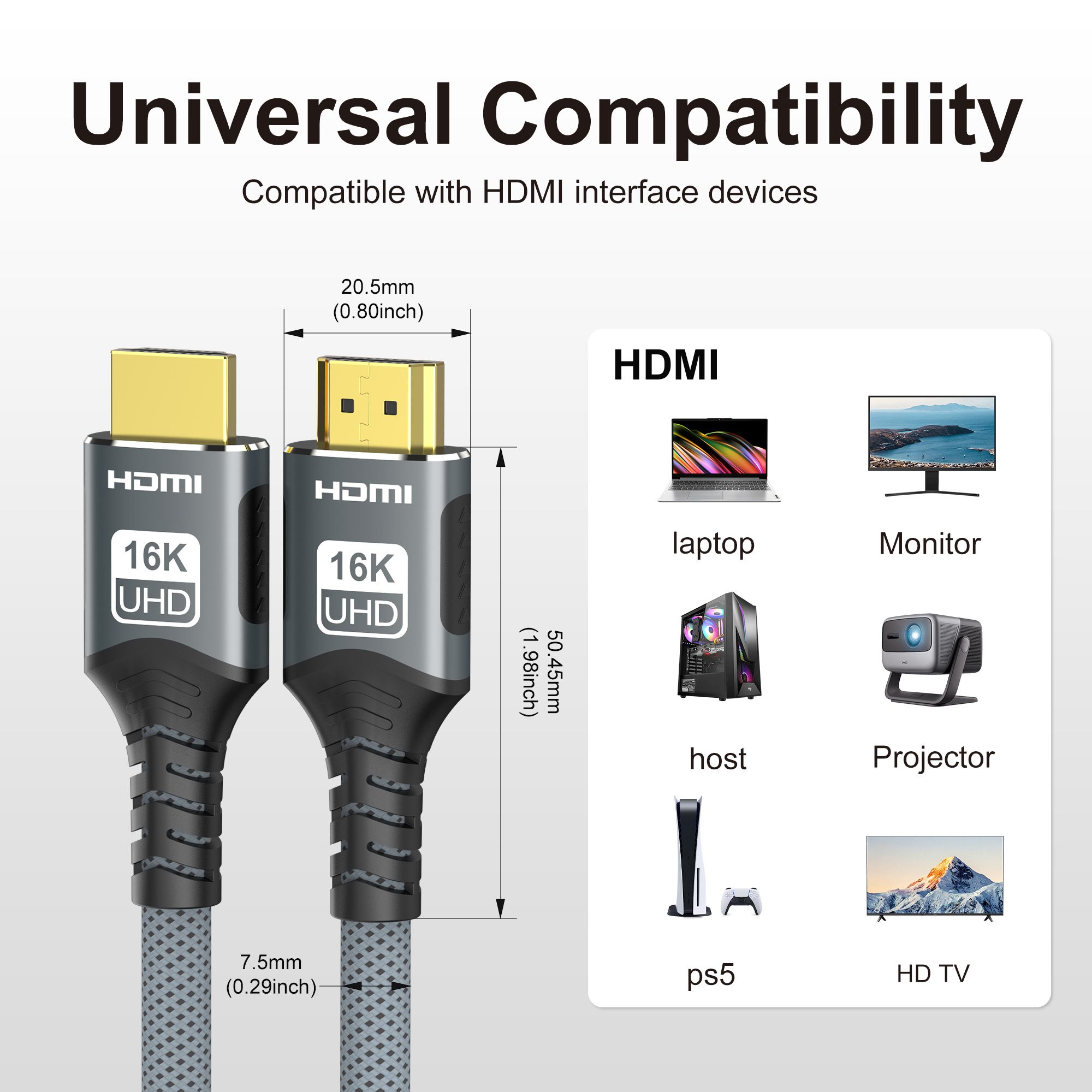 16K HDMI 2.2 Cable 96Gbps 8K@1 - Home Cinema Gaming บทวิจารณ์และราคา