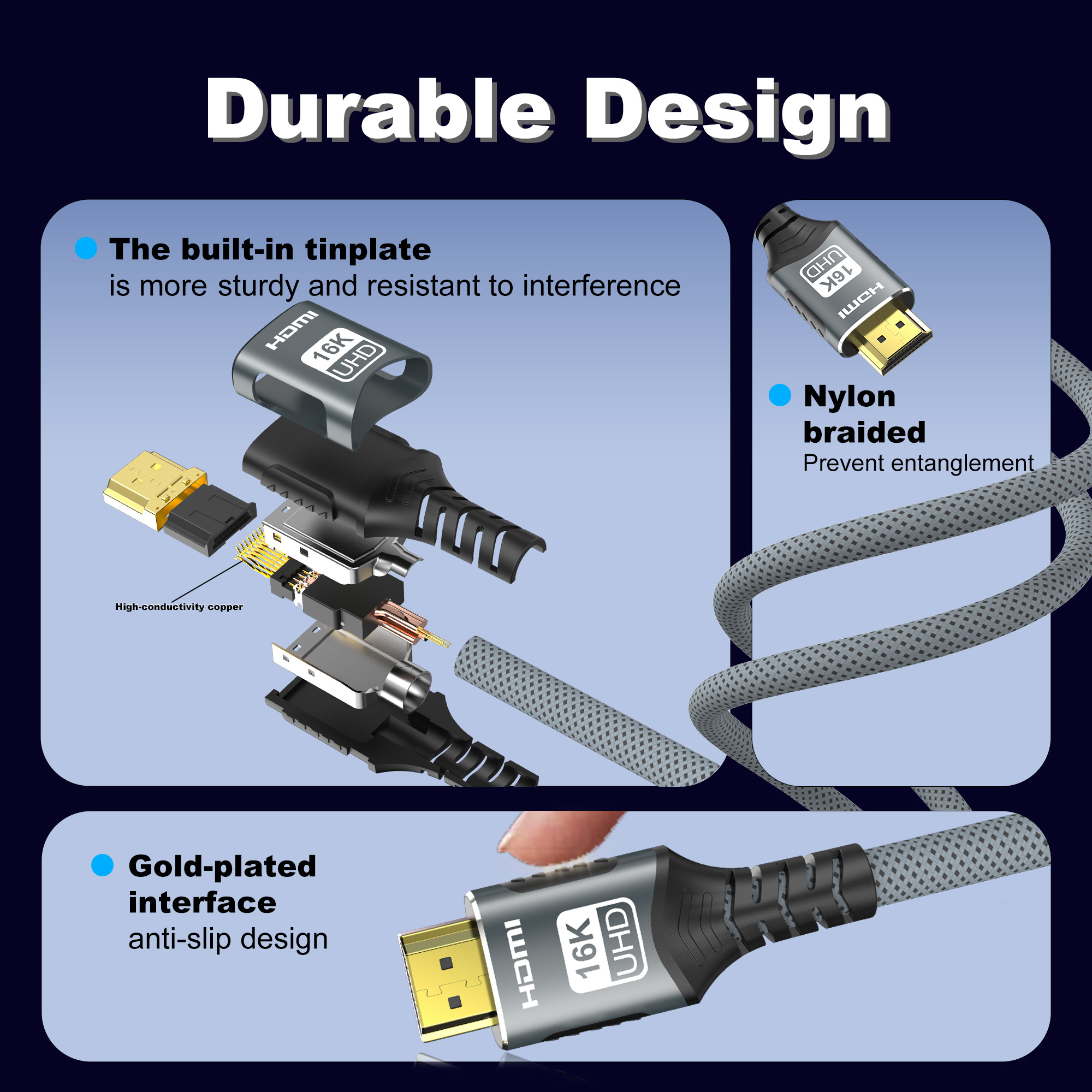 16K HDMI 2.2 Cable 96Gbps 8K@1 - Home Cinema Gaming บทวิจารณ์และราคา