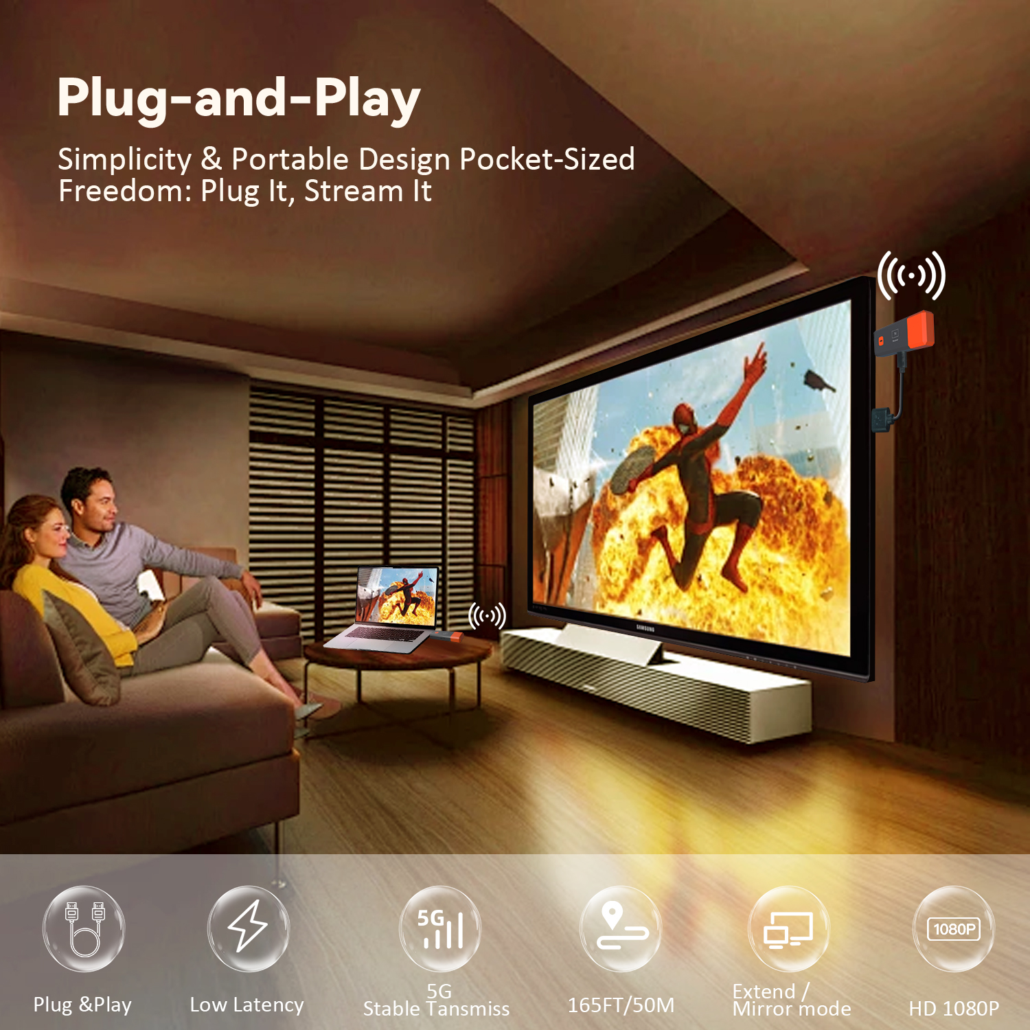Wireless Transmitter & Receive - Home Cinema Gaming บทวิจารณ์และราคา