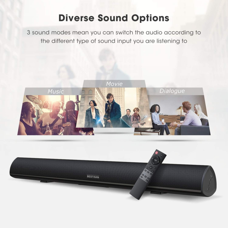 Powerful TV Soundbar Wired 100 - Home Cinema Of Soundbar บทวิจารณ์และราคา
