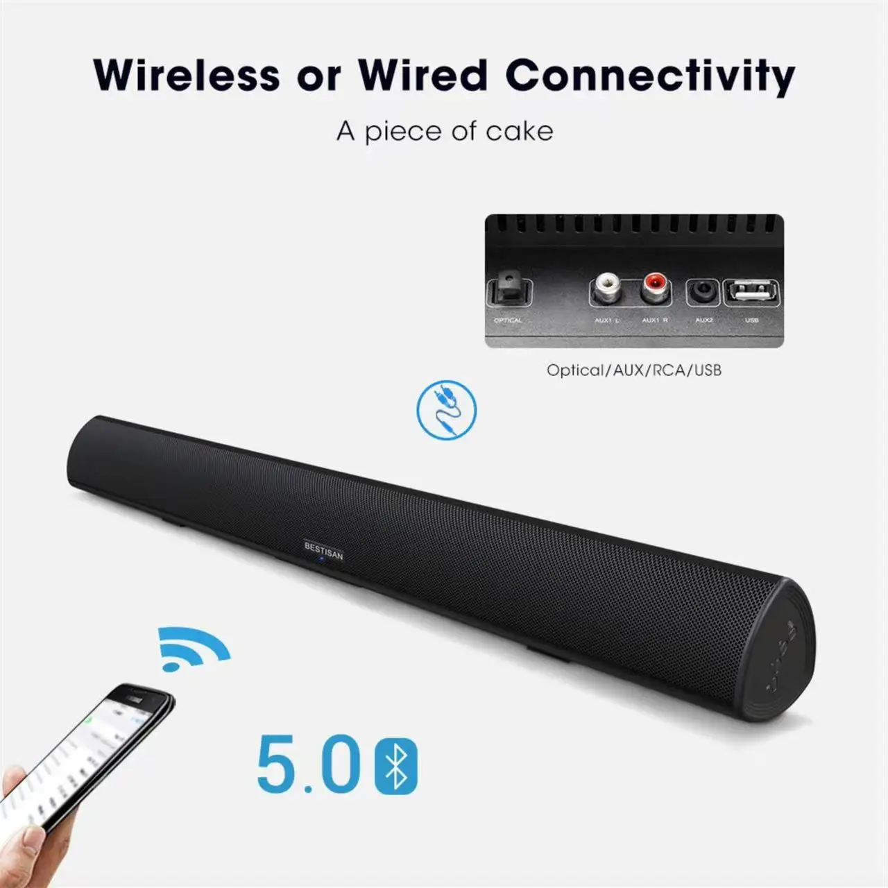 Powerful TV Soundbar Wired 100 - Home Cinema Of Soundbar บทวิจารณ์และราคา