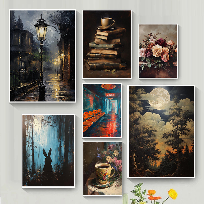 1pc frameless Moody Vintage Ni - Home Cinema Night บทวิจารณ์และราคา