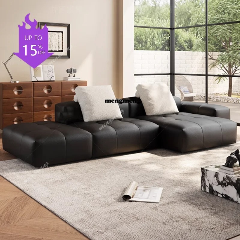 Nordic Leather Compressed Sofa - Home Cinema Furniture บทวิจารณ์และราคา
