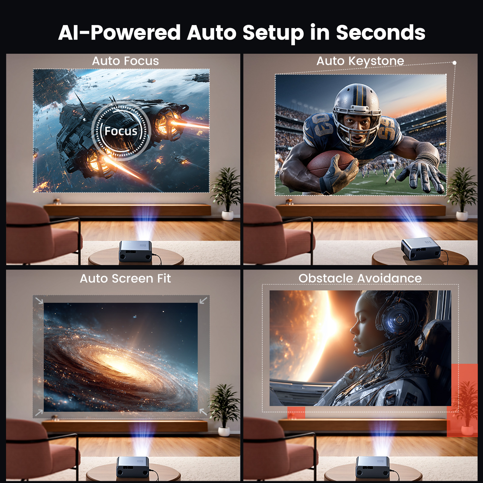 WIMIUS 1200 ANSI Projector 4K  - Home Cinema Complet บทวิจารณ์และราคา