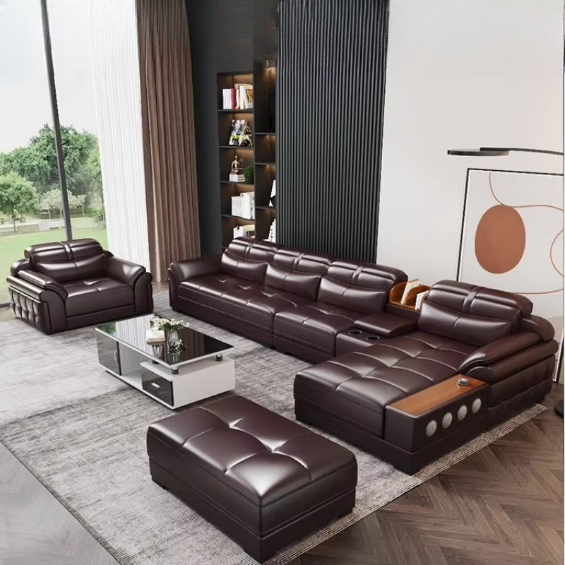 Genuine Leather Small Apartmen - Home Cinema In Small Room บทวิจารณ์และราคา