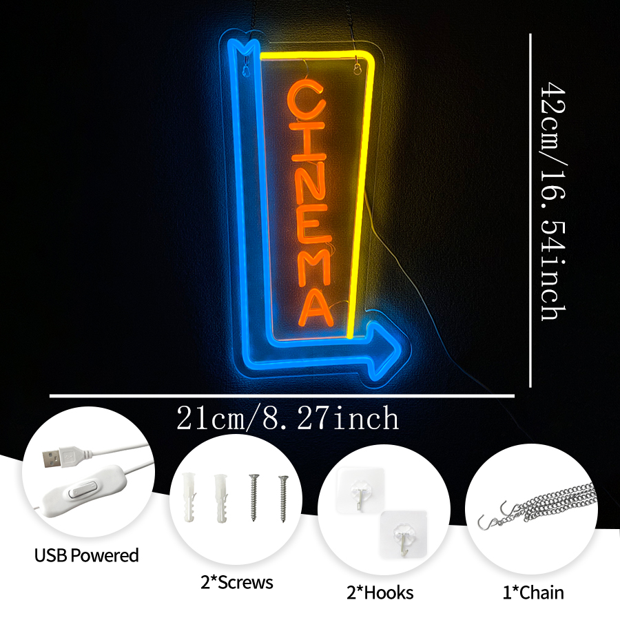 Cinema Arrow LED Neon Sign USB - Home Cinema Guide บทวิจารณ์และราคา