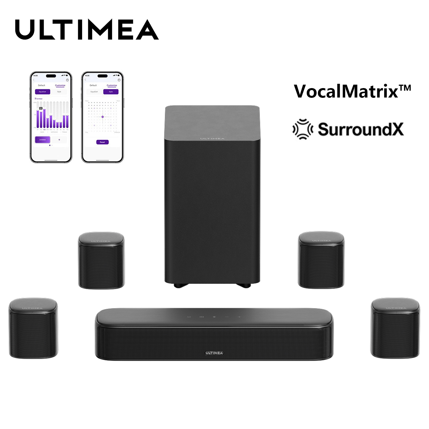 ULTIMEA 7.1ch Sound Bar with S - Home Cinema Furniture บทวิจารณ์และราคา