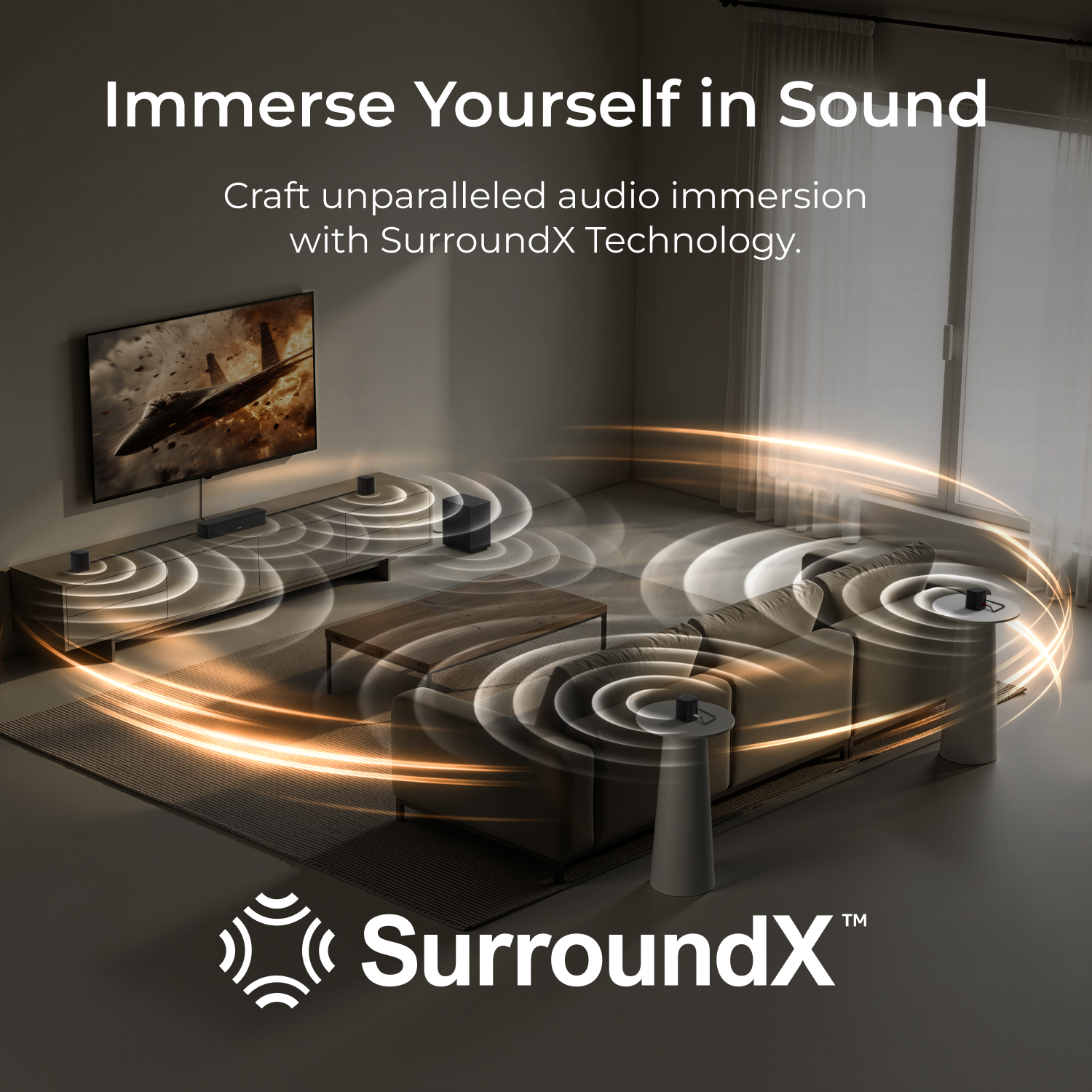ULTIMEA 7.1ch Sound Bar with S - Home Cinema Furniture บทวิจารณ์และราคา