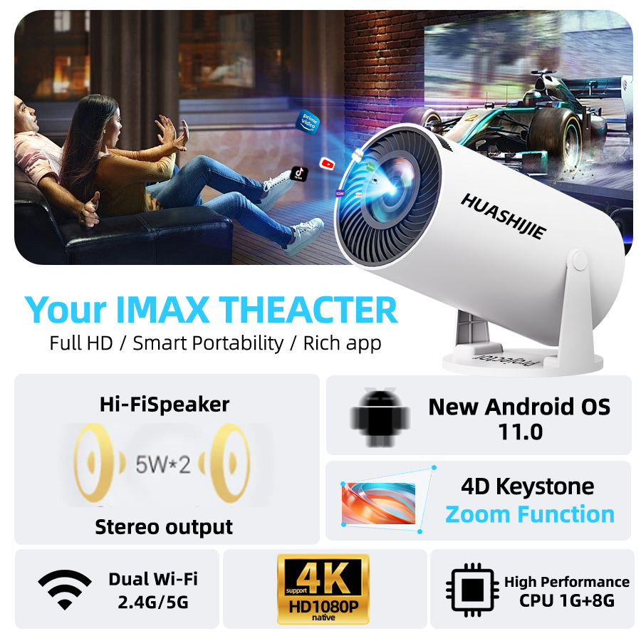 4K home theater projector, bui - Home Cinema Night บทวิจารณ์และราคา