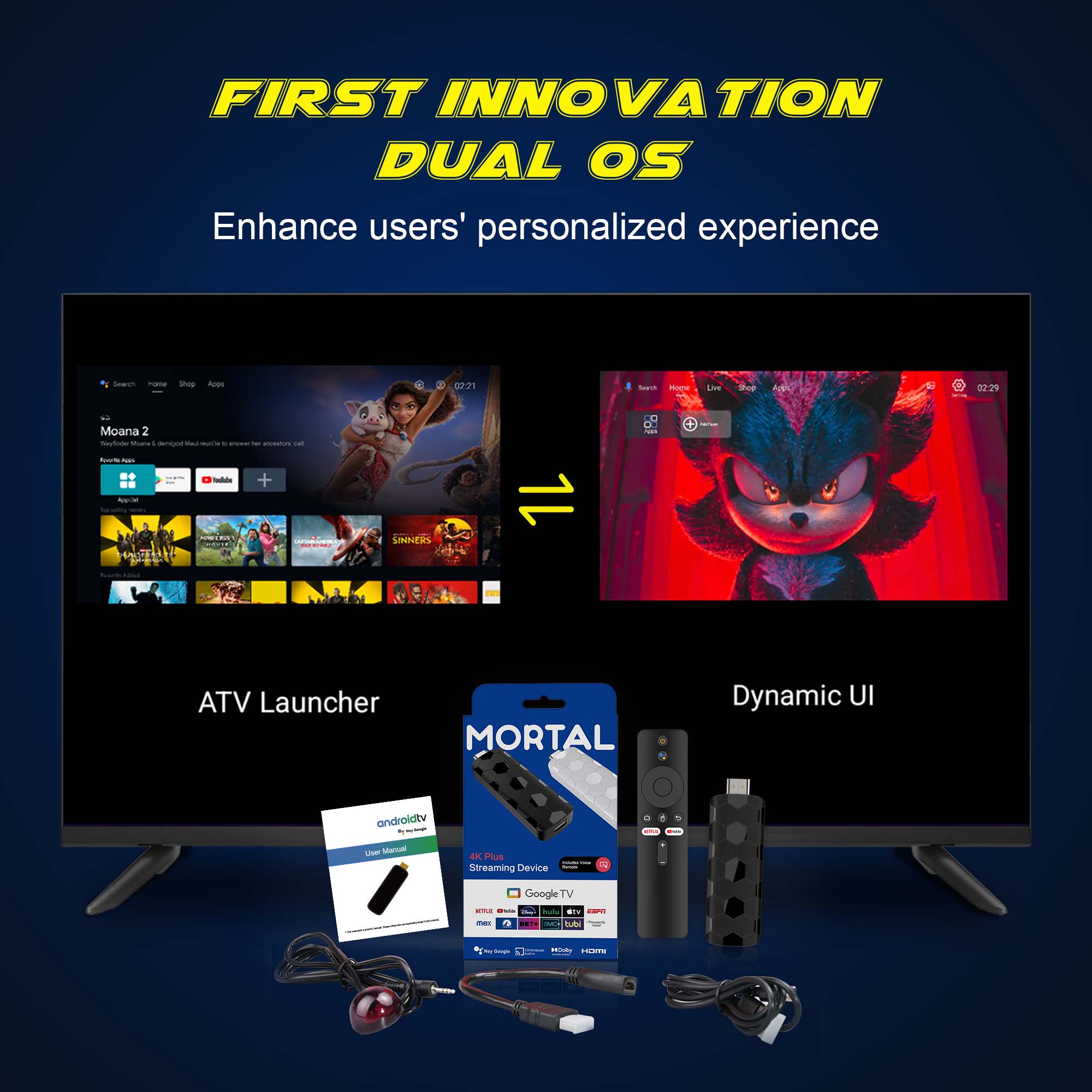 Mortal R3+ TV Stick Android 16 - Home Cinema Furniture บทวิจารณ์และราคา