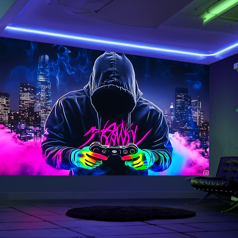 VIKAMA Cyberpunk Neon Gamer Ta - Home Cinema Gaming บทวิจารณ์และราคา
