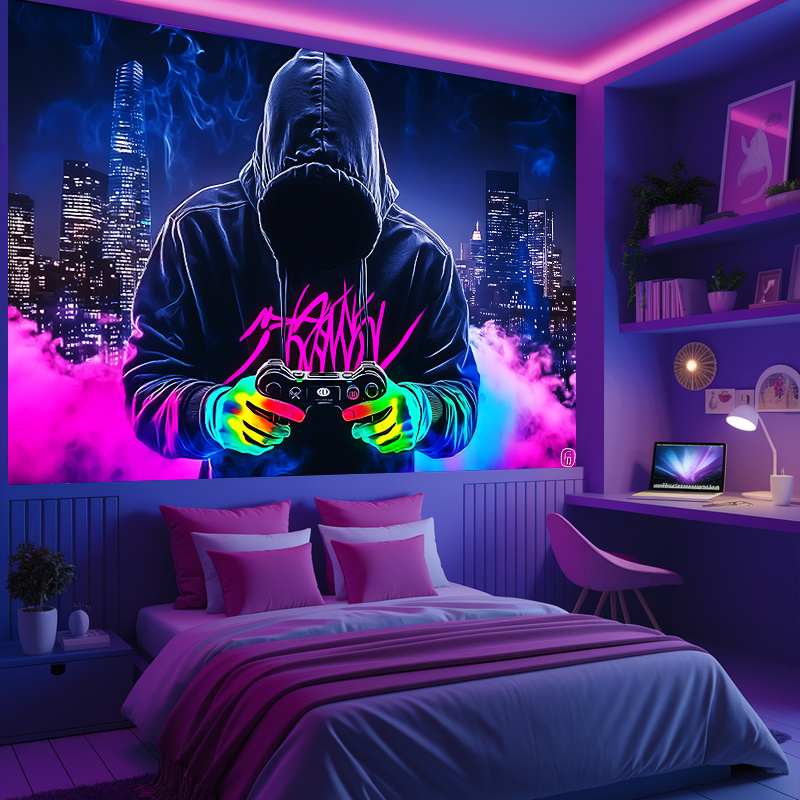 VIKAMA Cyberpunk Neon Gamer Ta - Home Cinema Gaming บทวิจารณ์และราคา