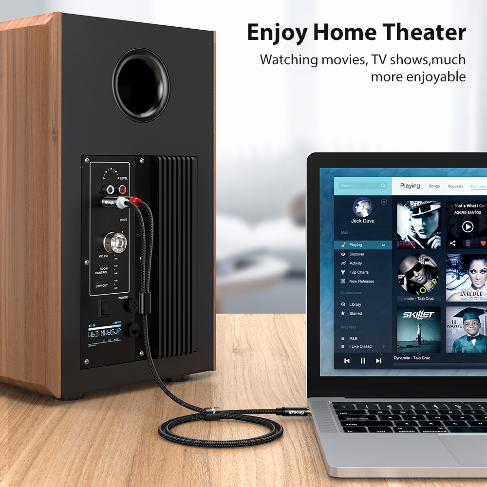Elough RCA Cable AUX RCA Speak - Home Cinema Choice บทวิจารณ์และราคา