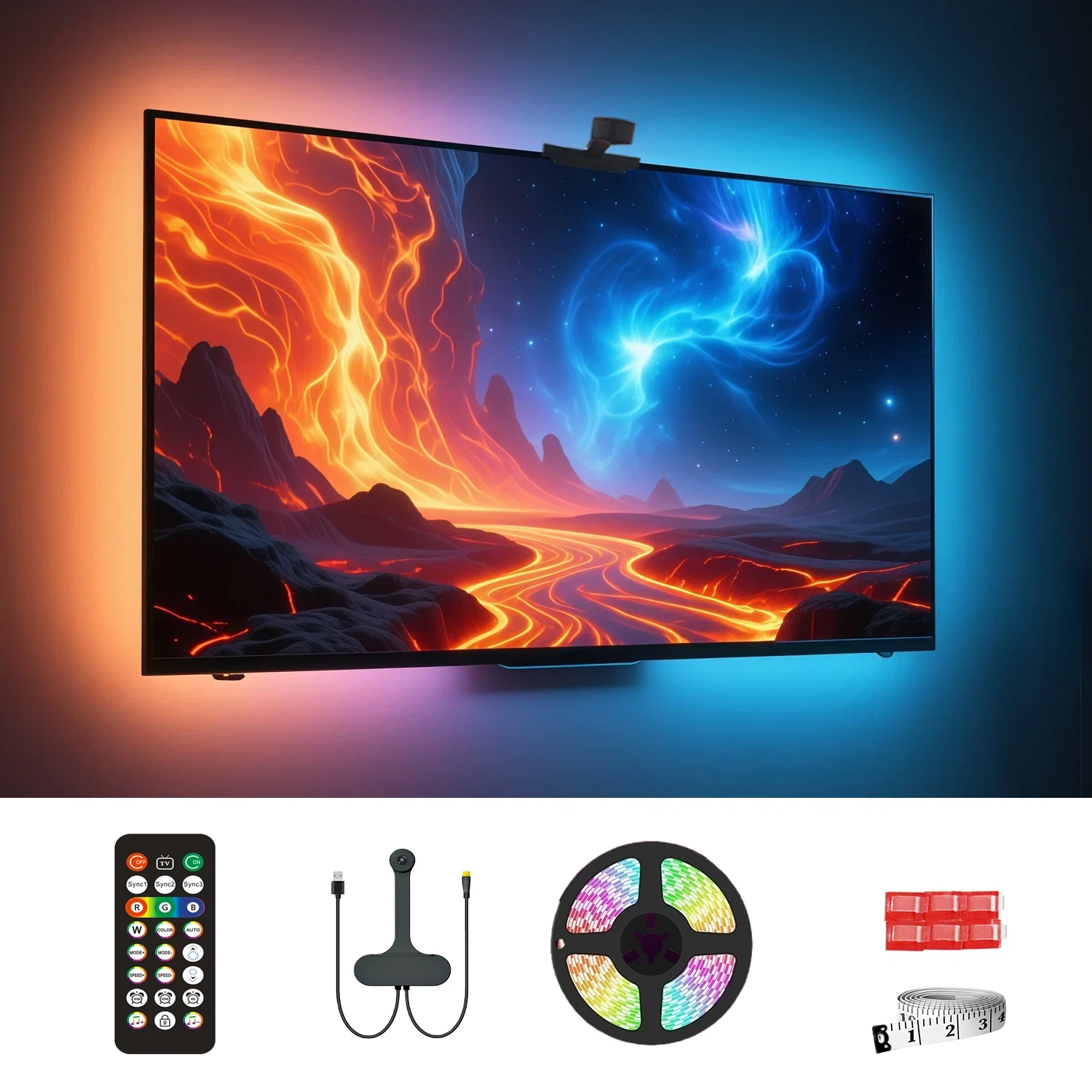 WACUAAO AI Sync LED TV Backlig - Home Cinema Gaming บทวิจารณ์และราคา