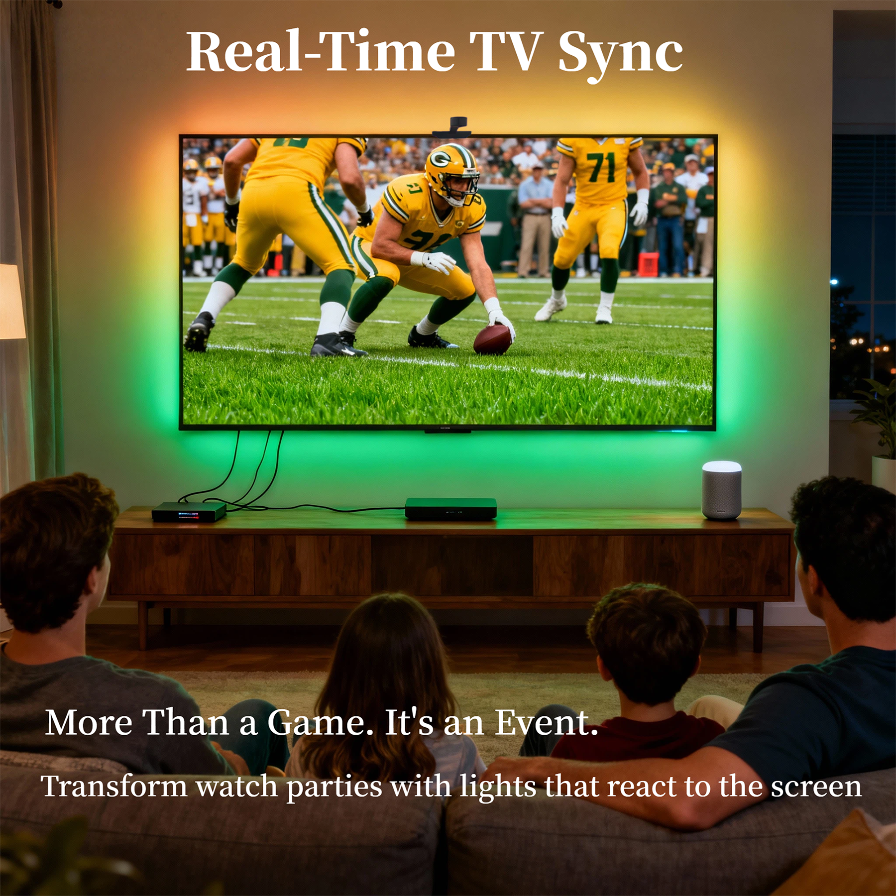 WACUAAO AI Sync LED TV Backlig - Home Cinema Gaming บทวิจารณ์และราคา