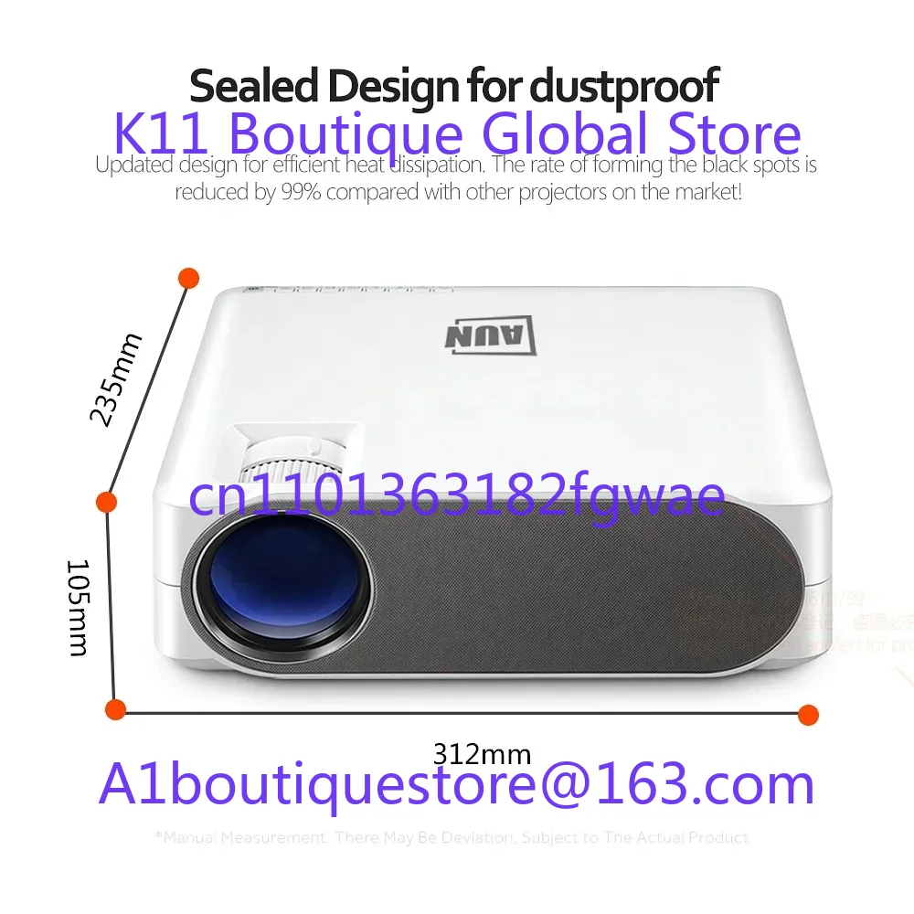 AUN Full HD Android Projector  - Home Cinema Diy บทวิจารณ์และราคา