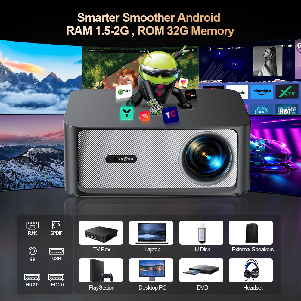 ThundeaL 3000Ansi 4K Full HD P - Home Cinema Complet บทวิจารณ์และราคา