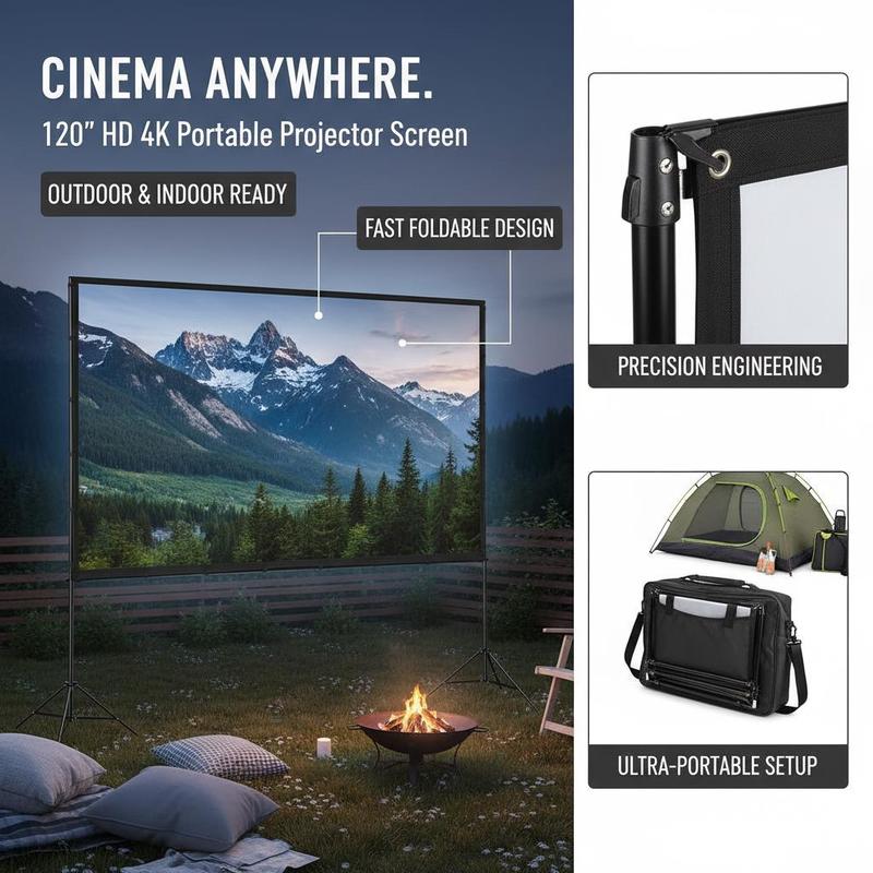 Projector Screen with Stand, 1 - Home Cinema Night บทวิจารณ์และราคา