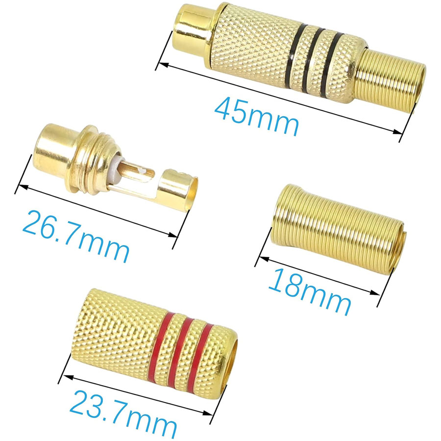 4PCS RCA Plug Gold Plated Sold - Home Cinema Choice บทวิจารณ์และราคา