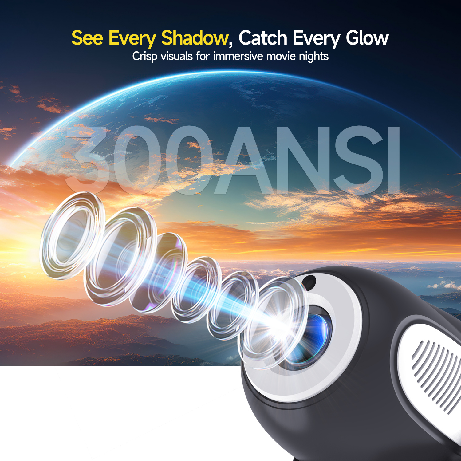 Magcubic HY300X Portable Proje - Home Cinema Night บทวิจารณ์และราคา