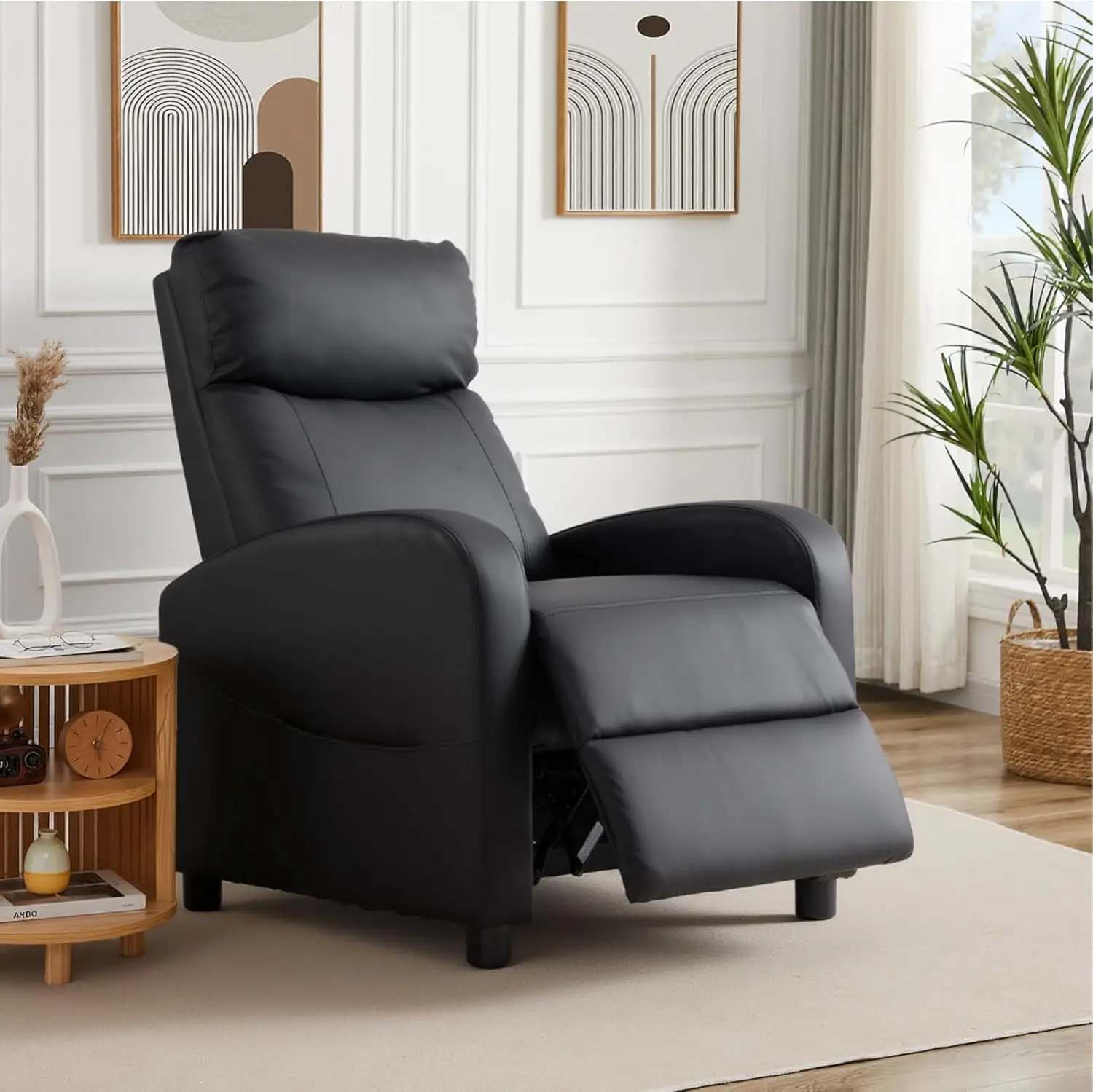 Recliner Chair PU Leather Recl - Home Cinema Furniture บทวิจารณ์และราคา
